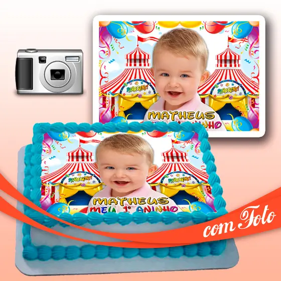 Papel arroz com FOTO Personalizado para Bolo de 4kg