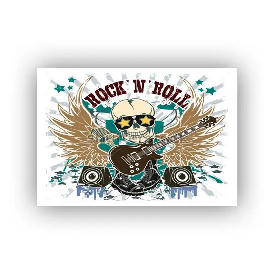 Papel Arroz Festa Rock para Bolo 1 unidade