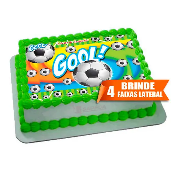 Papel arroz futebol GoL para Bolo de 4kg