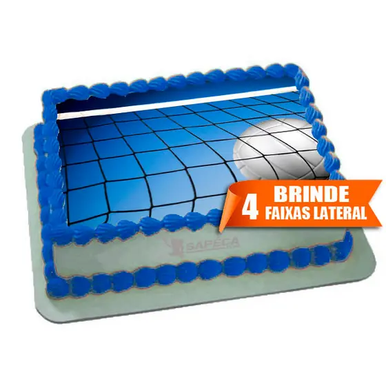 Papel arroz Bola Volei para Bolo de 4kg