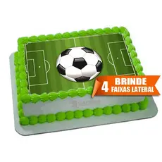Papel arroz Futebol Bola no Campo para Bolo de 4kg