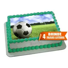 Papel arroz Futebol Bola Campo para Bolo 20x30cm