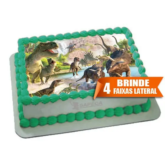 Dinossauro Papel arroz para Bolo de 4kg