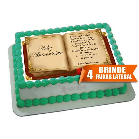 Papel Arroz Biblia Feliz Aniversario 20x30cm