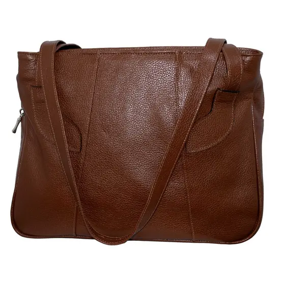 Bolsa Couro Legítimo Feminina Ombro Grande Doras Bolsas