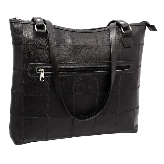 Bolsa Retalhos Couro Legitimo Ombro Feminina Doras Bolsas