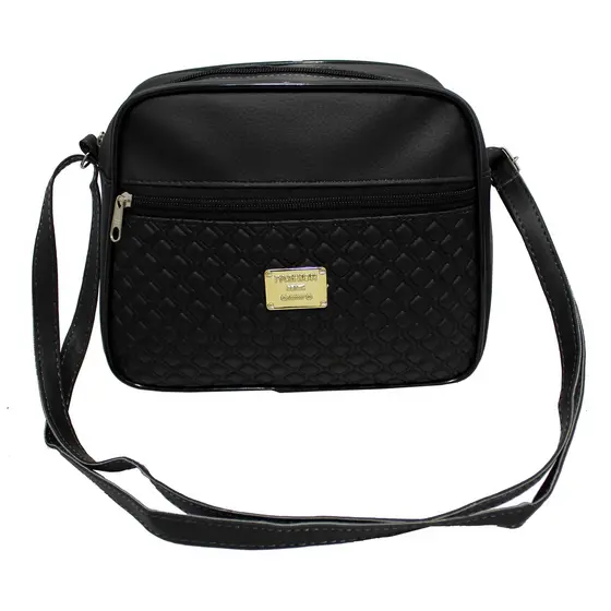 Bolsa Feminina Tiracolo Moda Transversal Couro Sintético Casual Moda Social Festa BLS323S