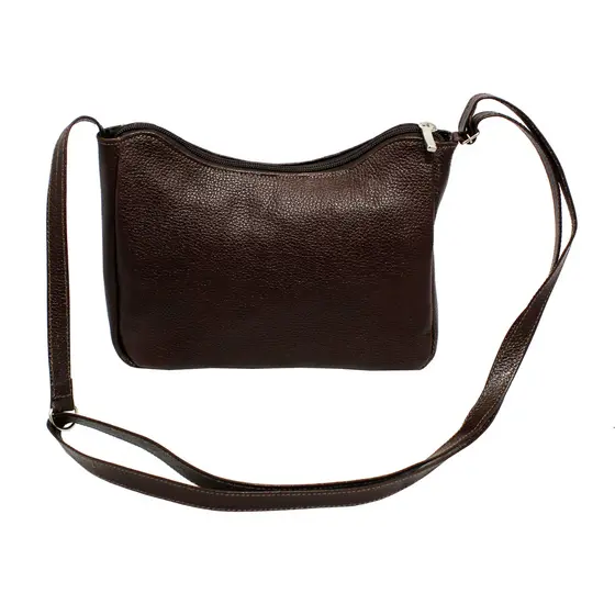 Bolsa Feminina Couro Legitimo Transversal Casual Bls289
