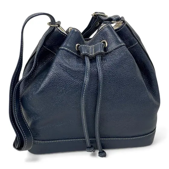 Bolsa Feminina Couro Legitimo Transversal Saquinho Bls312