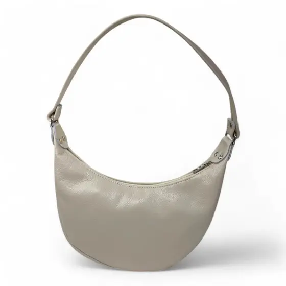 Bolsa Meia Lua Couro Bovino Média Ombro Social Festa