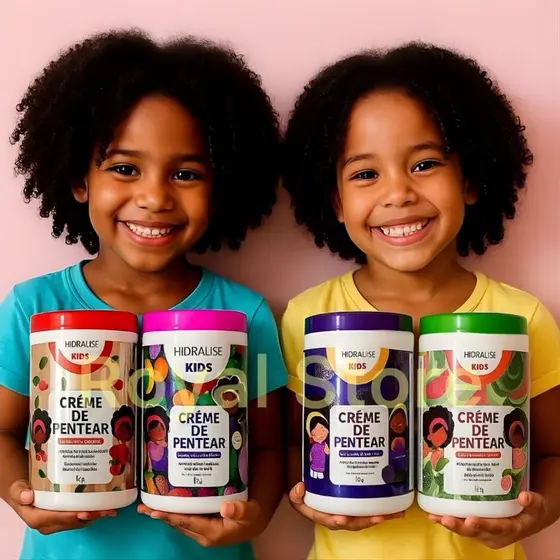 Creme para Pentear 1KG Cachos Sem Frizz Hidralise Definição Finalizador Cachinhos Kids