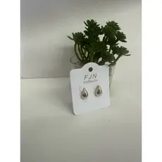 Brinco Feminino gota D’ água liso folhado elegante - semijoias acessórios - antialérgico