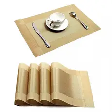 Kit 4 Jogo americano Mesa Posta Jantar Impermeável Luxo Retangular 30x45 cm