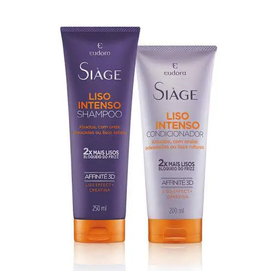 Kit Siàge Liso Intenso Eudora Shampoo + Condicionador