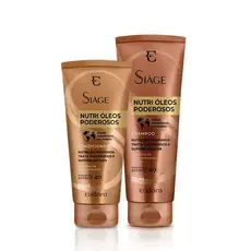 SIÁGE - Shampoo 250ml + Condicionador 200ml - Nutri Óleos Poderosos
