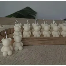 Kit 10/20/30 Mini velas em formato de ursinho aromatizada lembrancinhas batizado/ nascimento/aniversário