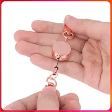 Novo 1 Pçs Metal Fácil De Puxar Fivela Corda Elástica Anti-Roubo Elástico Chaveiro Retrátil