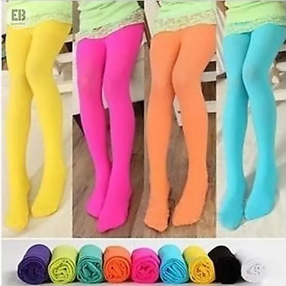 Meia-Calça Infantil Feminina Colorida De Veludo