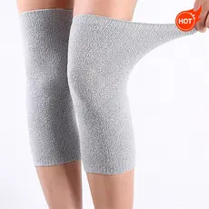 1 Par De Joelheira De Inverno Feminina Cor Sólida Térmica Manga De Joelho Aquecedor De Pernas (EAS)