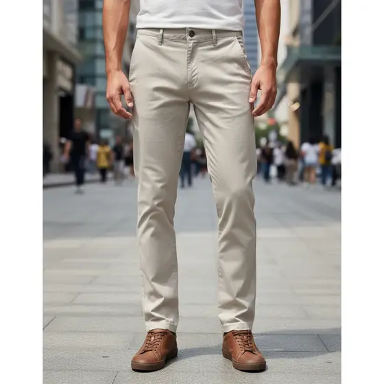 Calça Sarja Masculina Alfaiataria Bolso Faca Tradicional