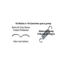 10 molas + 10 Ganchos para Jump de Academia