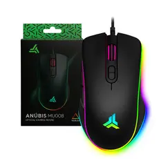Mouse Gamer RGB para Jogo Óptico Profissional Ergonômico com fio Sensor 3.200 Dpi LED USB PC Videogame