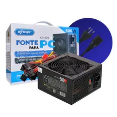 Fonte Atx 500w 120mm Pc Cooler 12cm Gamer Ultra Silencioso