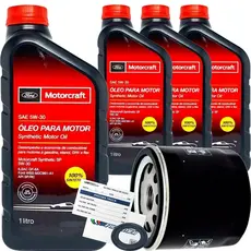 Kit 4 Litros De Oleo 5w30 Motorcraft E Filtro De Oleo Para Ford Ecosport Focus Ka Fiesta