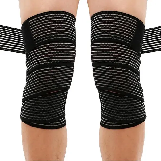 Par De Faixa Elástica Protetor Para Joelho Agachamento Musculação 1,2m Crossfit Academia