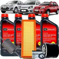 Troca Óleo Motorcraft 5w30 Filtros Fiesta Ka Ecosport Rocam 2007 2008 2009 2010 2011 2012 2013