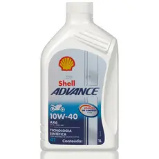 Óleo De Motor Shell Advance AX6 10W40 Lubrificante Semissintético Api SL Jaso MA2 - 1 Litro