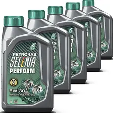 Kit 5 Litros De Oleo Lubrificante Motor Petronas Selenia Perform 5W30 Api Sp 100% Sintético
