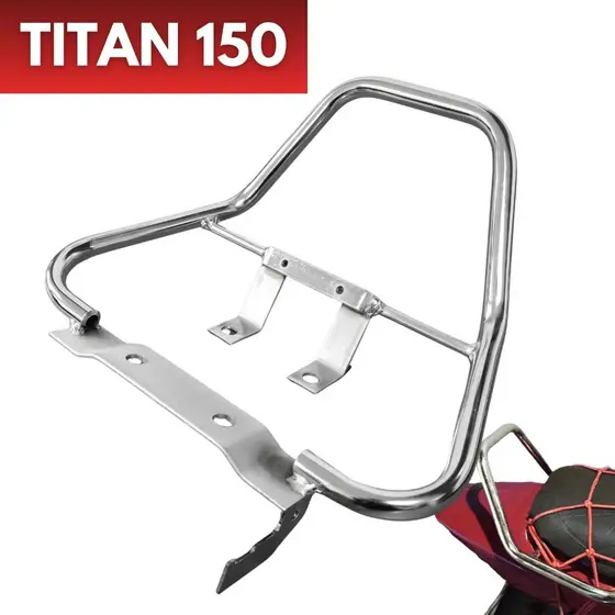 Alça Esportiva Titan 150 2004 2008 Super Alta Cromada Traseira
