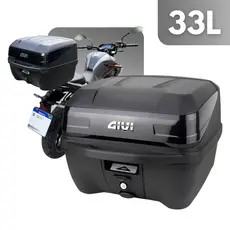 Baú Givi Bauleto Universal 33 L Monolock Traffic III T33NTBR Cor Preto