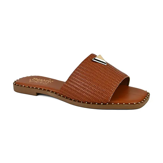 Rasteira Feminina Sandália Bico Quadrado Juta Ref 41023