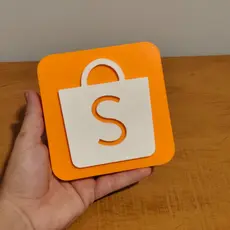 Placa decorativa Shopee 12x12 cm