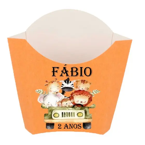 Caixa de Batata Frita  C/10 unidades Personalizamos qualquer tema
