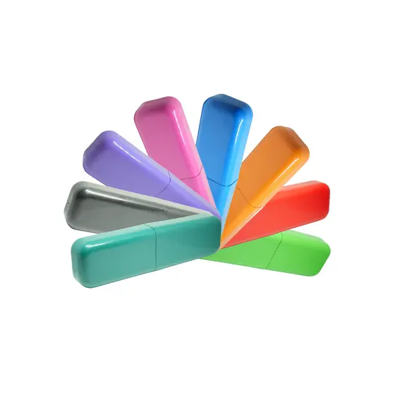 Kit com 24/36/48 Estojos Porta Escova e Pasta de Dente para Viagem Plástico Resistente Colorido