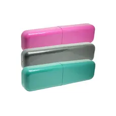 Kit com 3 Estojos Porta Escova e Pasta de Dente para Viagem – Plástico Resistente – Cores Sortidas
