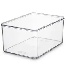 Kit Caixa Organizadora Com Tampa Multiuso Acrílico Transparente 3,5L