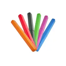 Kit com 06 Porta Escova de Dentes de Plástico Colorido Resistente