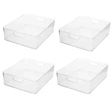 Kit 4 Caixas Organizadoras Acrílico Multiuso Cristal 7,5L