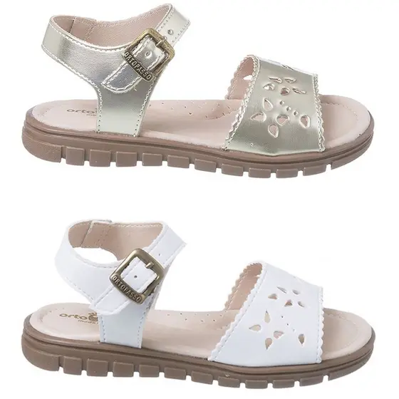 Kit com 2 Pares Feminino Sandália Infantil Ortopasso Anatômica Menina