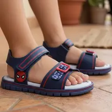 Sandália Infantil Ortopasso Anatômica Menino Azul Marinho Aranha Macio Leve Conforto Escolar Básico
