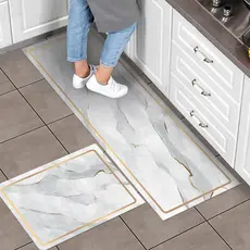 Tapete De Cozinha Conjunto Jogo Passadeira Antiderrapante 2p