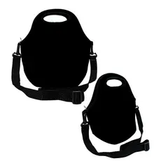 Lancheira Térmica Bolsa Marmita Fitness Neoprene Cor Preta Lanche Necessaire Marmiteira Ideal Para o Dia Dia