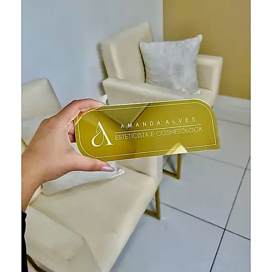 Placa Sinalização De Porta Personalizada em Acrilico Espelhado.