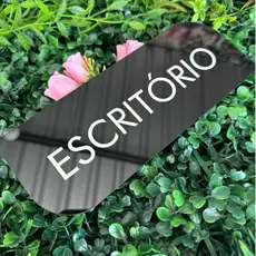 Placa Escritório em Acrílico Plaquinha de Sinalização Porta premium luxo