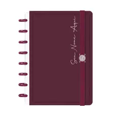 Caderno De Disco Iscool Inteligente Personalizado 80 Folhas Solid Colors Marsala