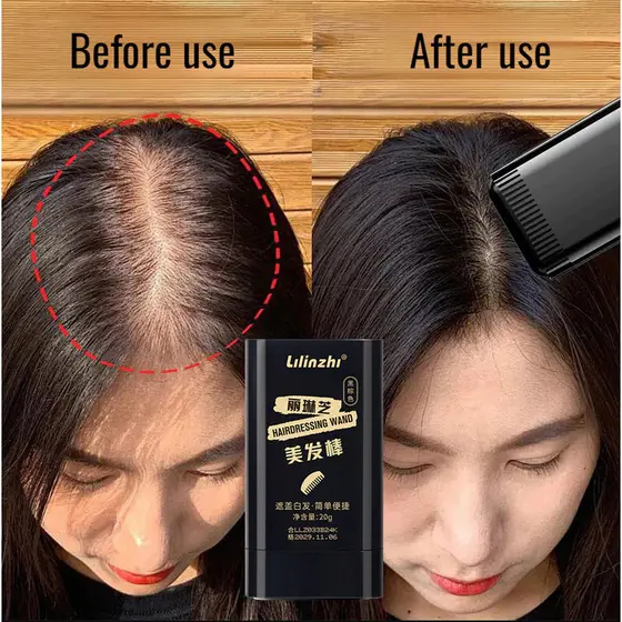 Bastão De Cabelo À Prova D'água E De Suor , Sem Manchas Desbotadas , Cinza De Cobre Dentado Natural ,
